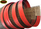 300 Degrees Red Edging Polymer Conveyor Belt 4*4mm Hole Coated Mesh
