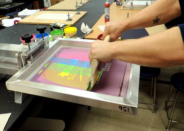 إطار ألومنيوم عالي الدقة لشاشة الحرير لطباعة مواد خفيفة الوزن باللون الفضي